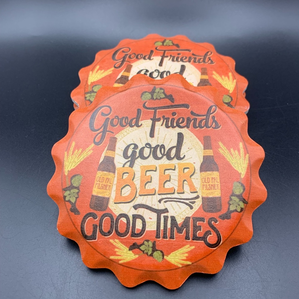 🍺Good Friends, Good Beer, Good Times Coasters Set.🍺